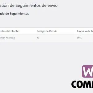 Tracking envió - Plugin WordPress compatible con WooCommerce